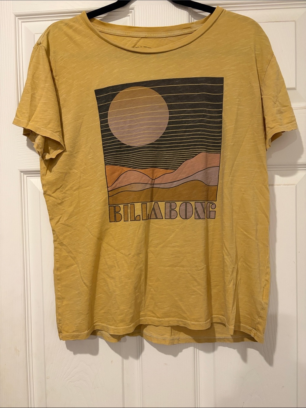 Billabong Yellow Graphic Sunset Tee